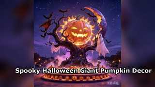 Halloween Giant Pumpkin Art Installation Outdoor Plaza Decorations