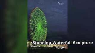 Luxury Stainless Steel Waterfall Sculpture